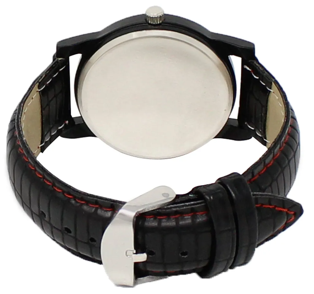 LOREM Black Star Design Analog Watch For Men LR08