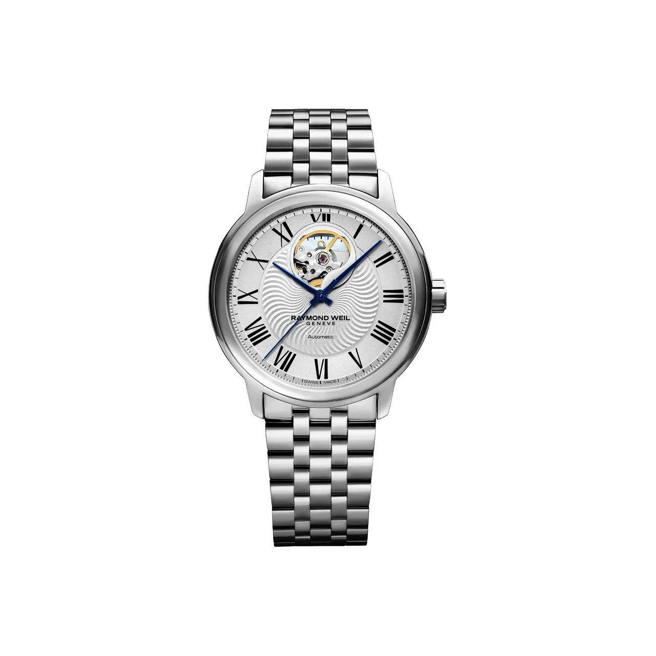 Maestro Mens Automatic Steel Open Aperture Bracelet Watch - 2227-ST-00659