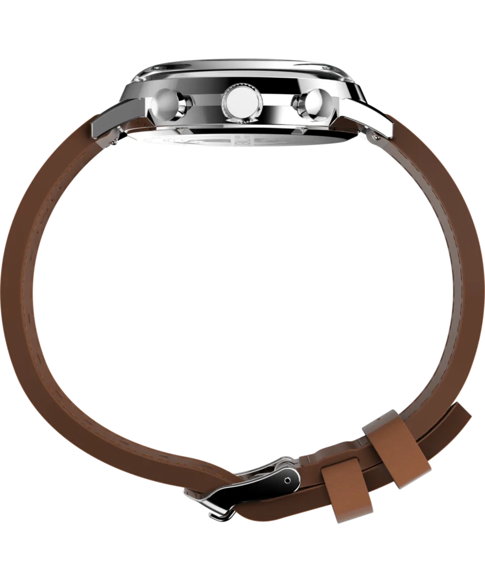 Marlin® Chronograph Tachymeter 40mm Leather Strap Watch