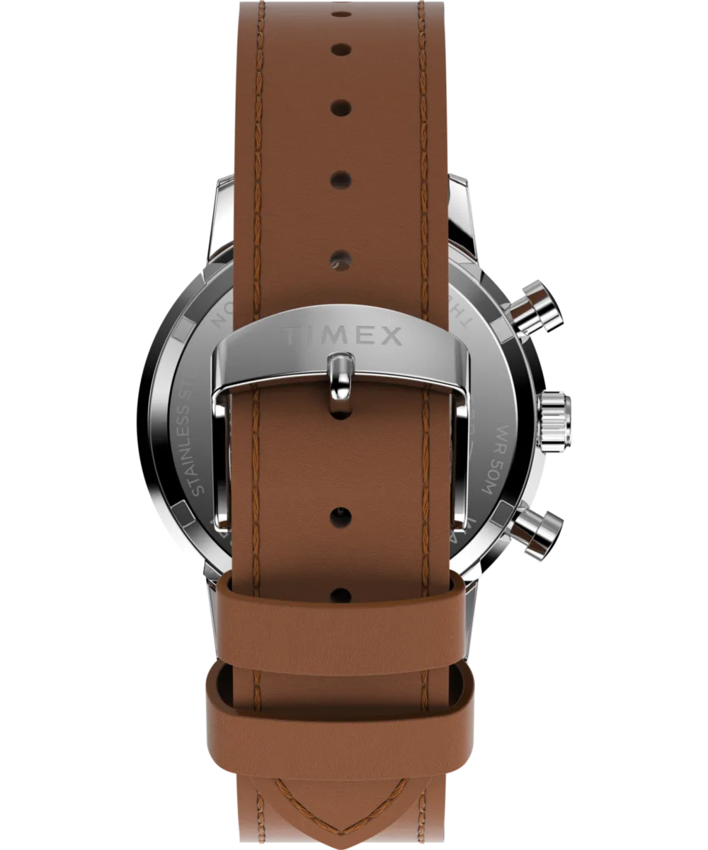 Marlin® Chronograph Tachymeter 40mm Leather Strap Watch
