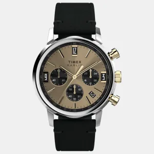 Marlin Men Quartz Champagne Dial Chronograph Leather Watch TW2W60300UJ