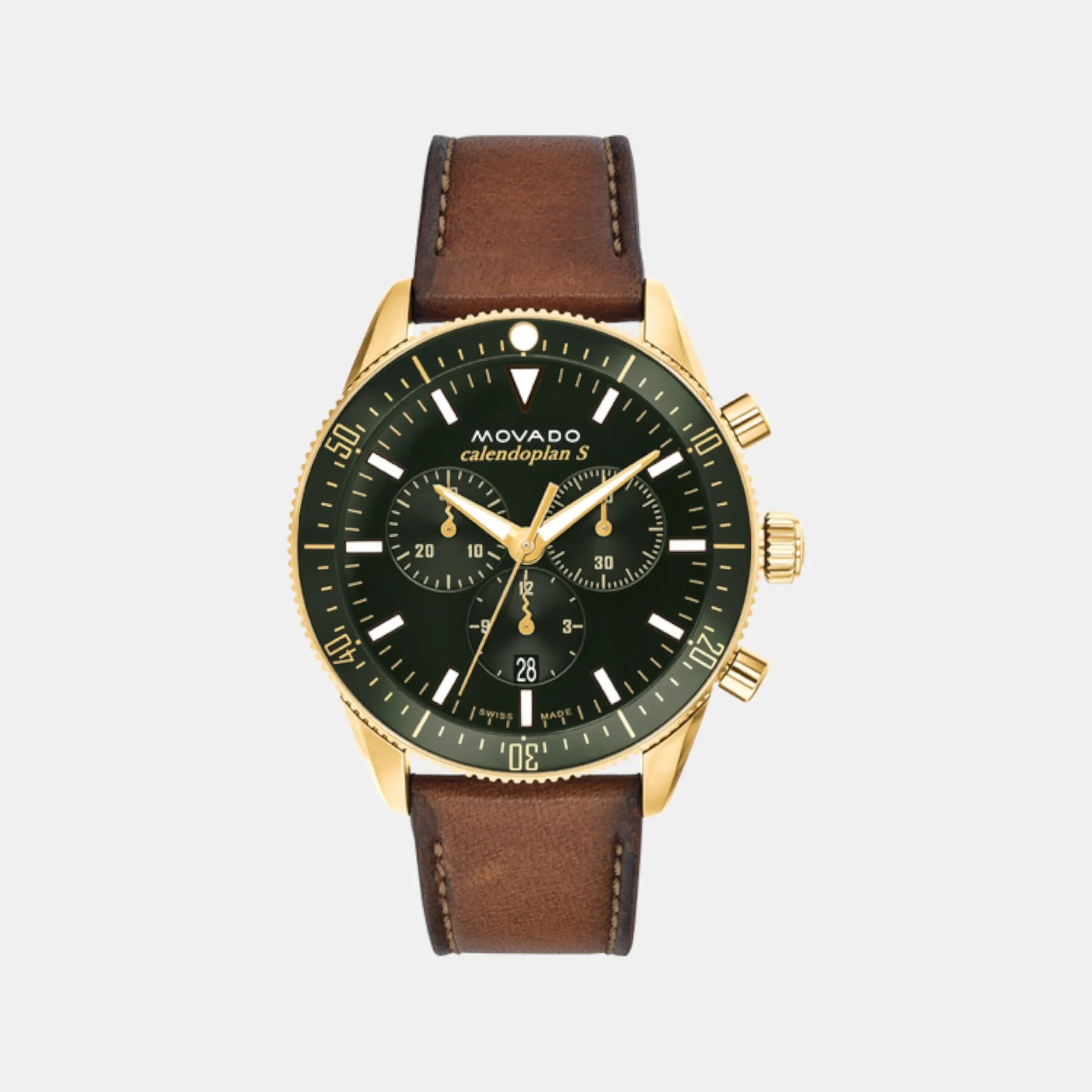 Men Black Chronograph Leather Watch 3650122