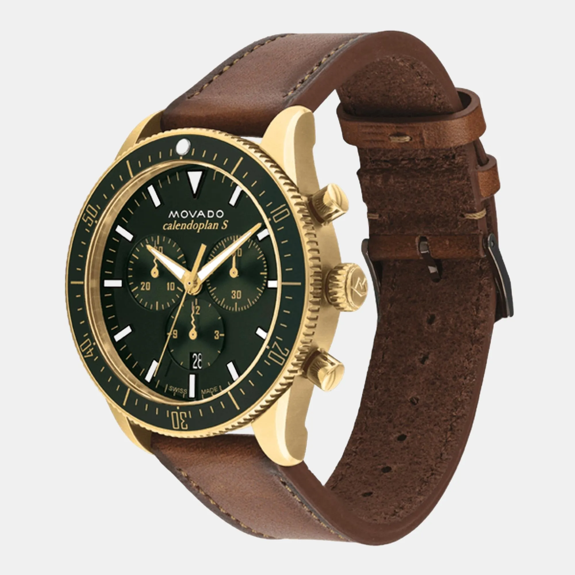Men Black Chronograph Leather Watch 3650122