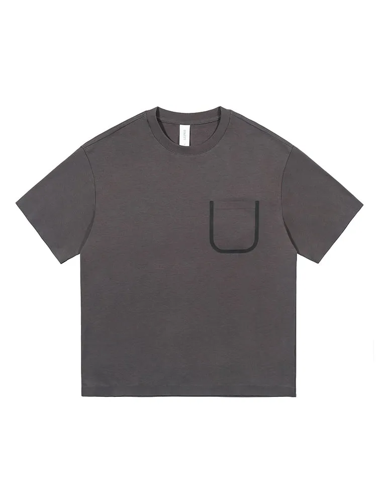 Men's Minimalist U-Shape Pocket Design T-Shirt