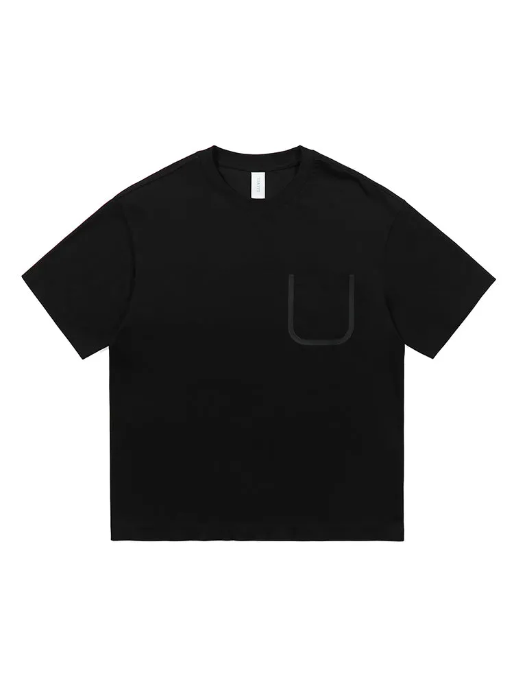 Men's Minimalist U-Shape Pocket Design T-Shirt