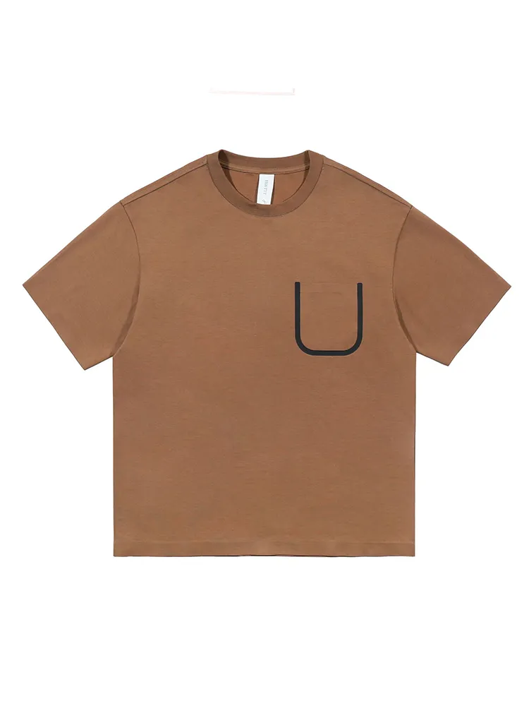 Men's Minimalist U-Shape Pocket Design T-Shirt