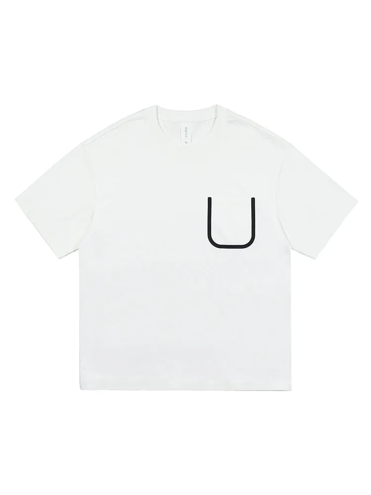 Men's Minimalist U-Shape Pocket Design T-Shirt