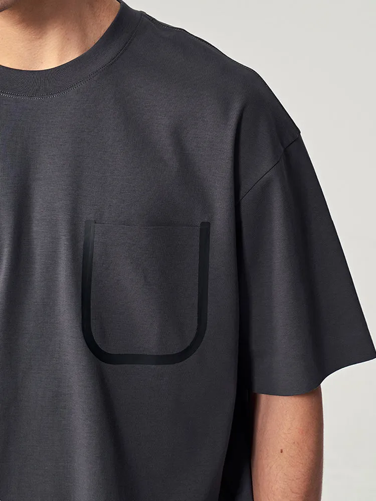 Men's Minimalist U-Shape Pocket Design T-Shirt