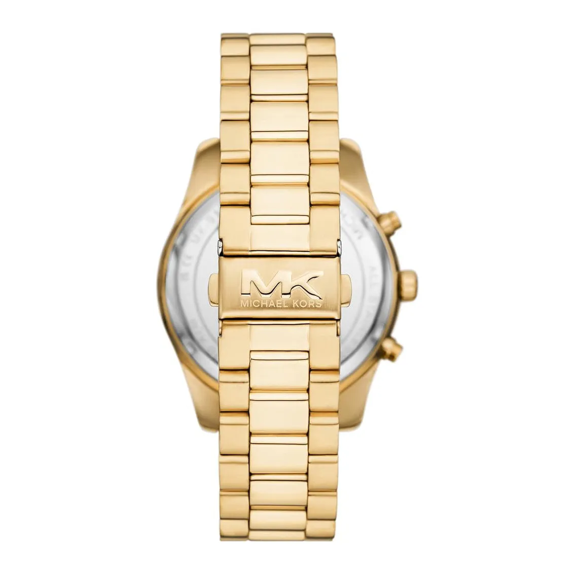 Michael Kors Lexington Chronograph Men's Blue Dial Gold Stainless Steel Band Analog Quartz Watch - MK9153