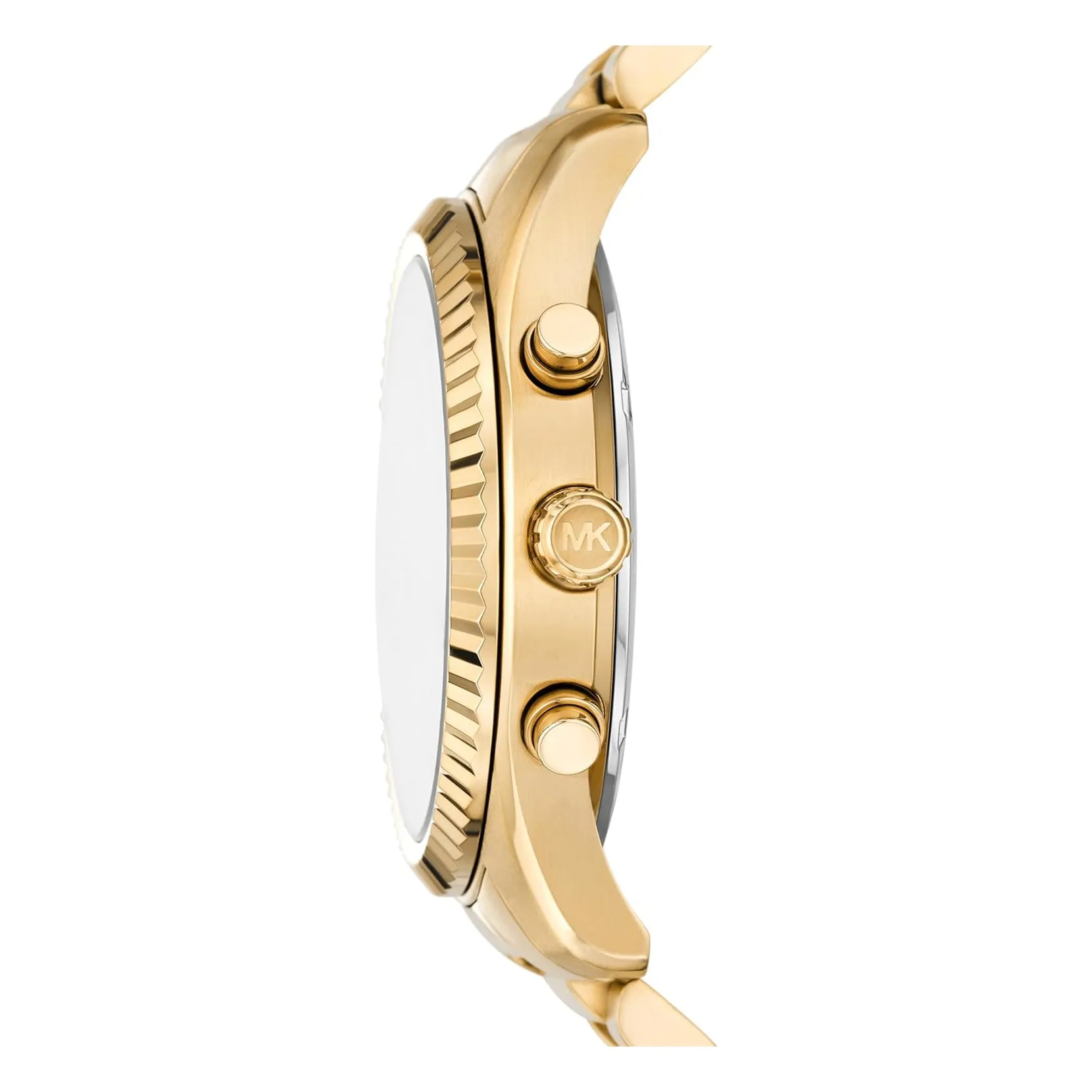 Michael Kors Lexington Chronograph Men's Blue Dial Gold Stainless Steel Band Analog Quartz Watch - MK9153