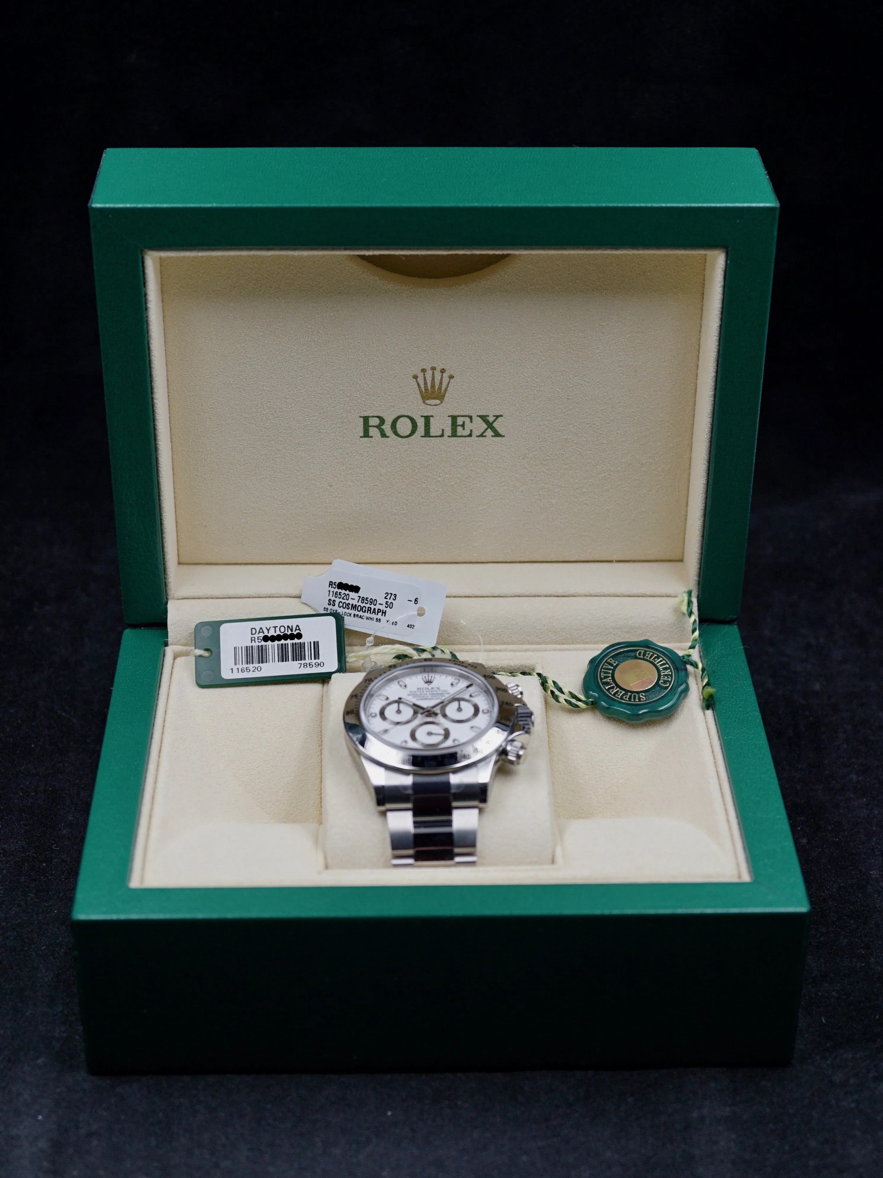 MINT 2016 Rolex Daytona 116520 White Dial with Box and Papers