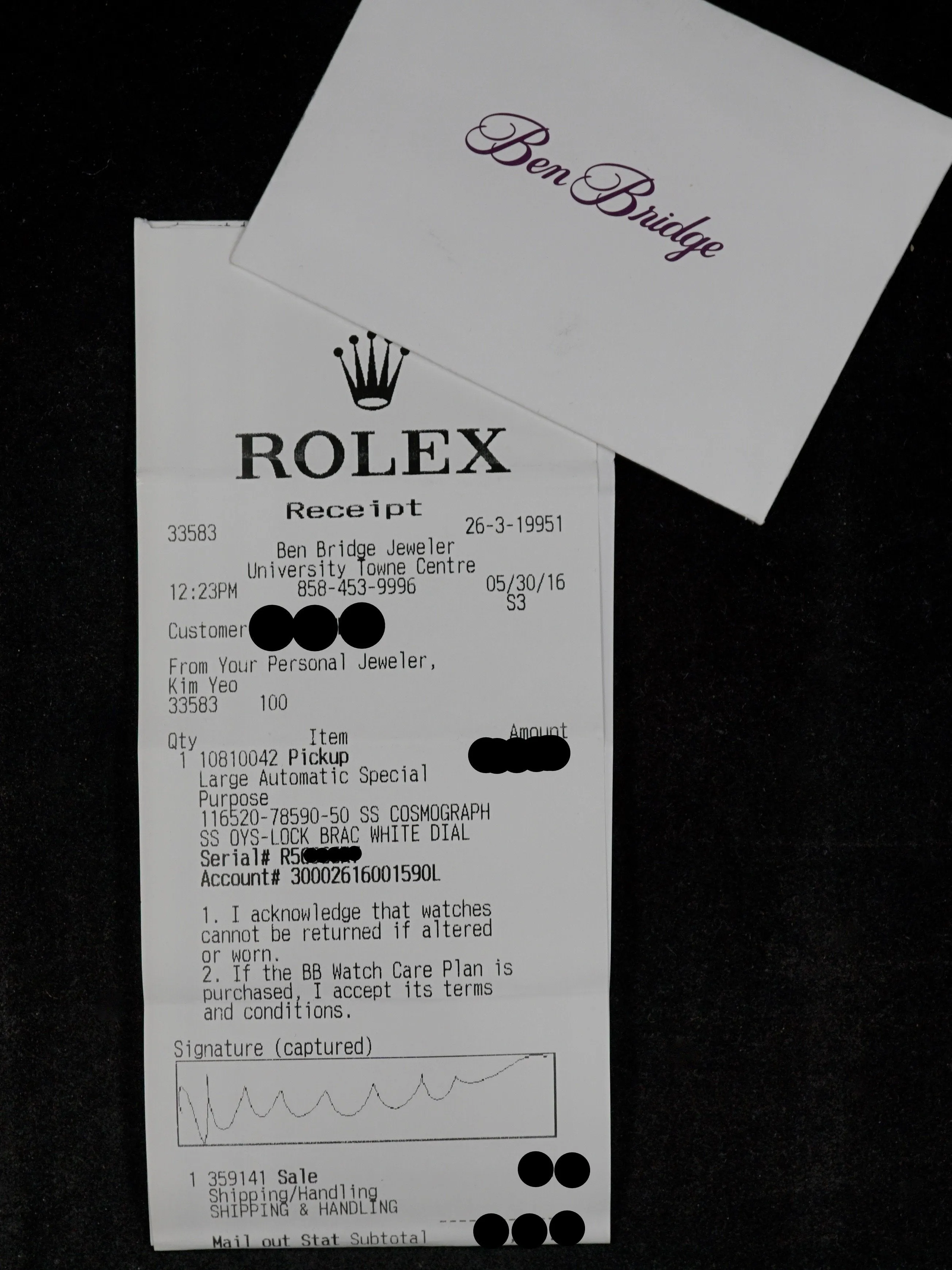 MINT 2016 Rolex Daytona 116520 White Dial with Box and Papers