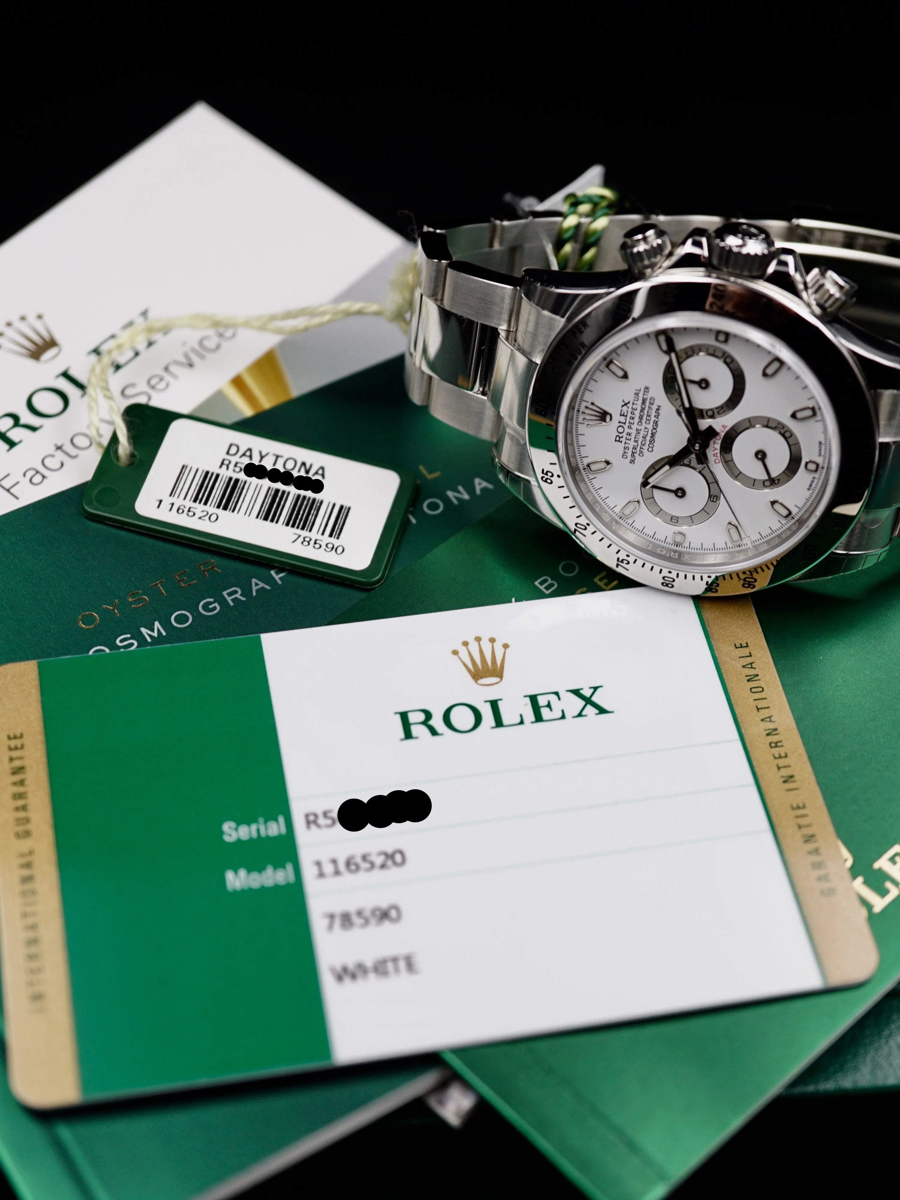 MINT 2016 Rolex Daytona 116520 White Dial with Box and Papers