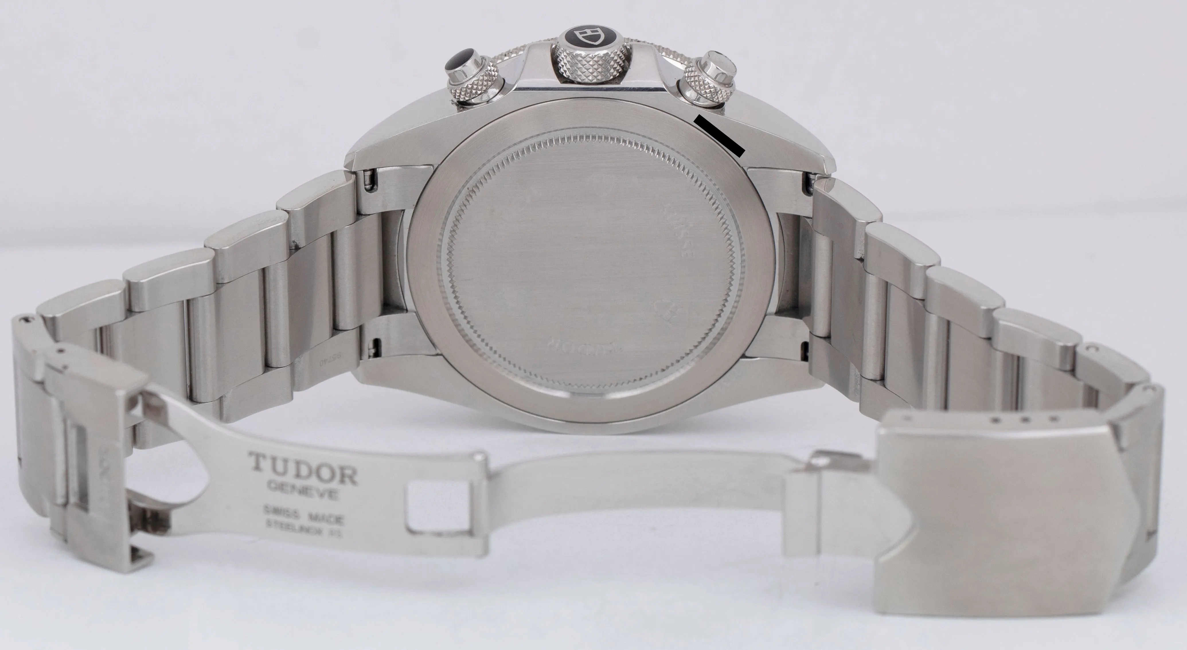 MINT Tudor Heritage Chronograph Grey Orange Stainless 42mm Date 70330 N Watch