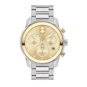 Movado BOLD Verso 44MM Champagne Chronograph Dial and Stainless Steel Watch. 3600907