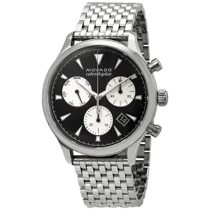 Movado Heritage Chronograph Black Dial Men's Watch 3650014