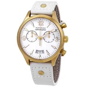 Movado Heritage Chronograph White Dial Ladies Watch 3650026
