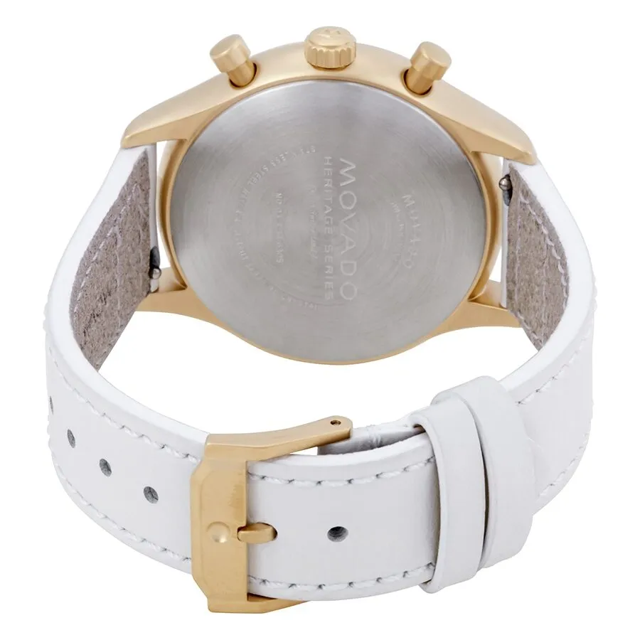 Movado Heritage Chronograph White Dial Ladies Watch 3650026