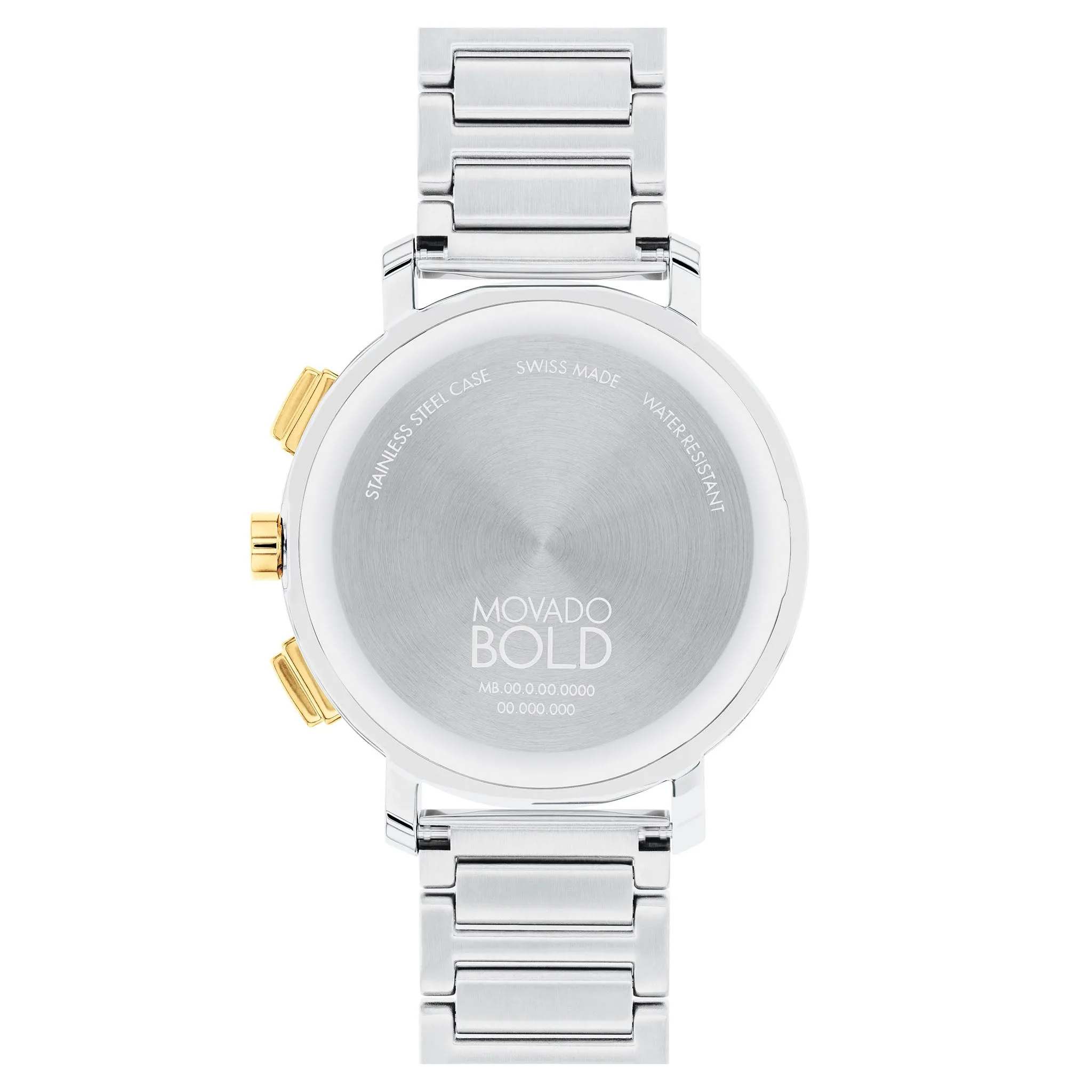 Movado Two-Tone Steel Silver Dial Chronograph Women's Swiss Made Watch - 3600968