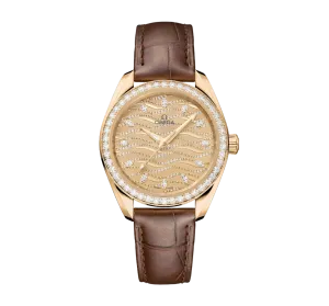 Omega Seamaster Aqua Terra 18K Moonshine™ gold & Diamonds Lady's Watch