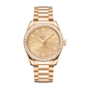 Omega Seamaster Aqua Terra 18K Moonshine™ gold & Diamonds Unisex Watch