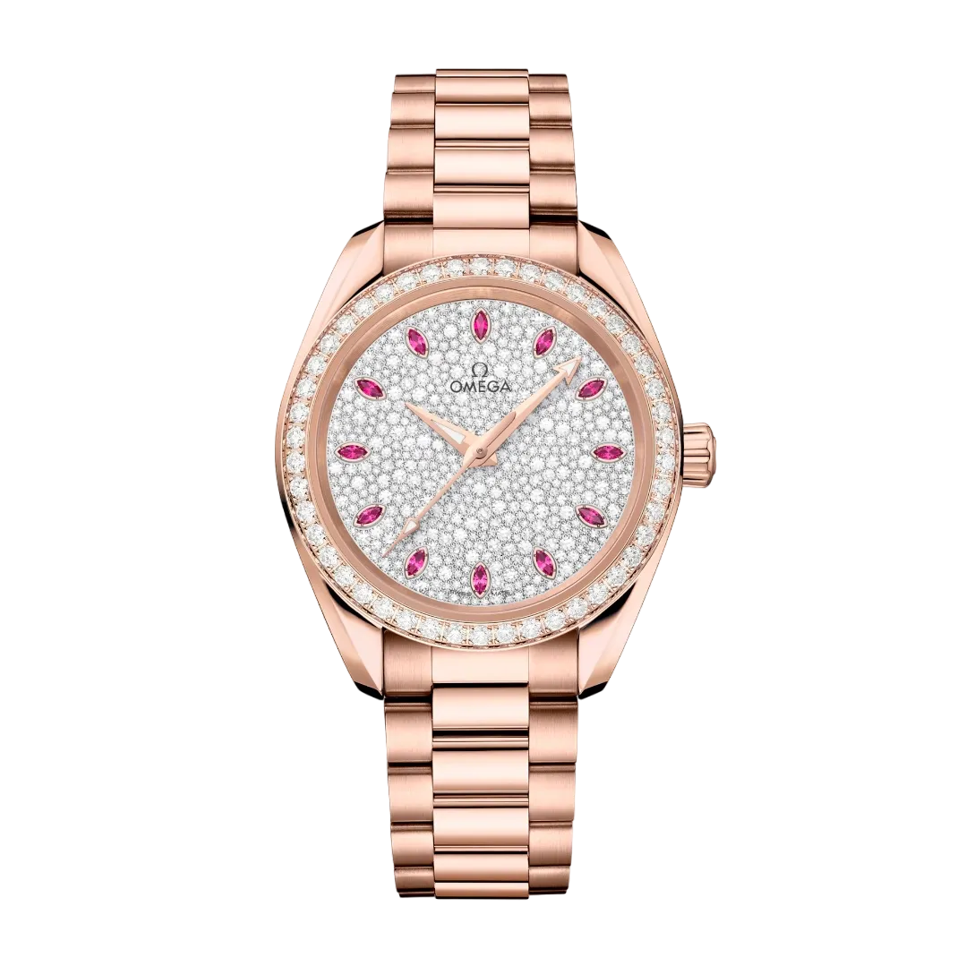 Omega Seamaster Aqua Terra Chronometer 18K Sedna™ gold & Diamonds Lady's Watch