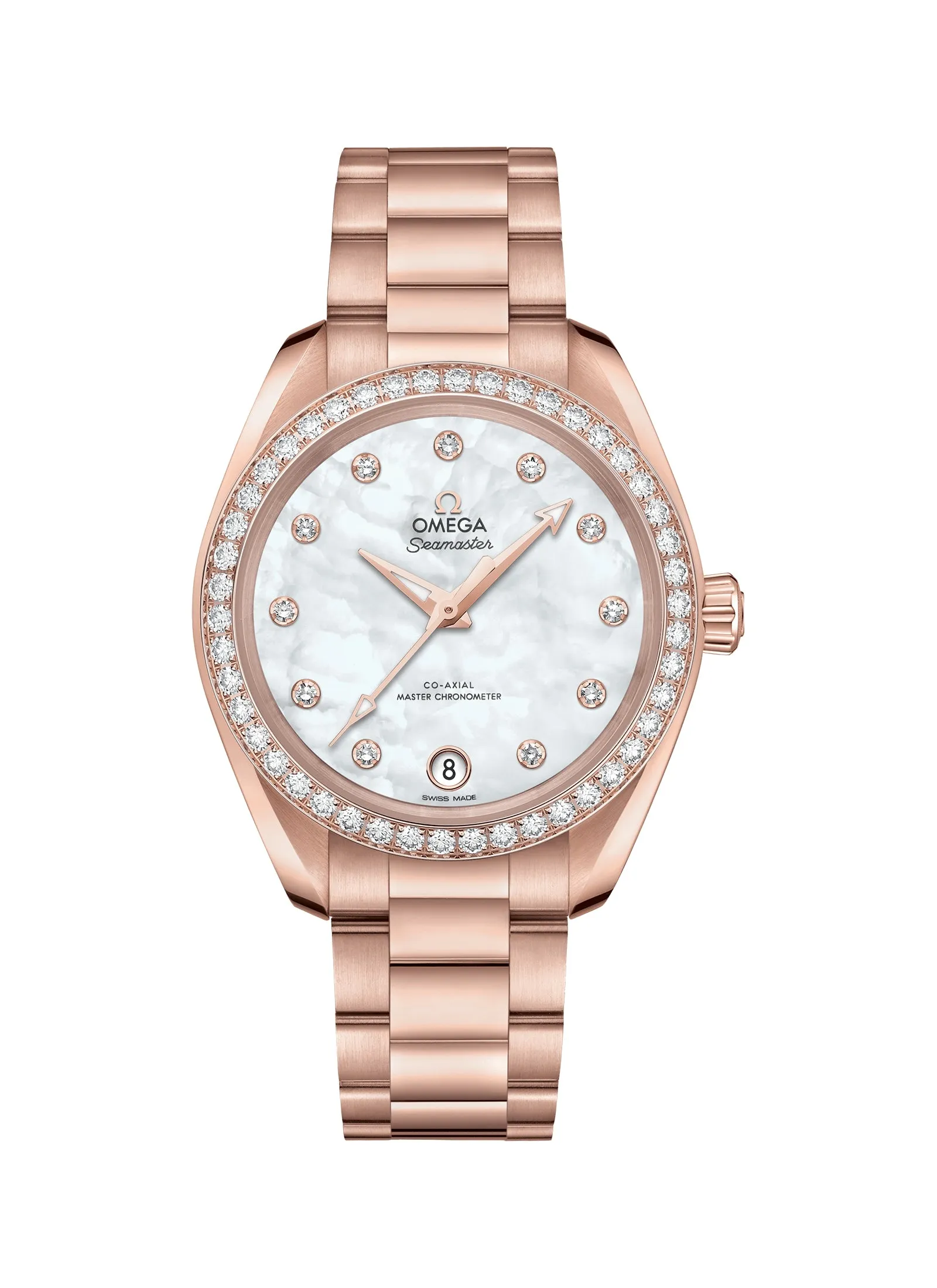 Omega Seamaster Aqua Terra Chronometer 18K Sedna™ gold &amp; Diamonds Lady's Watch