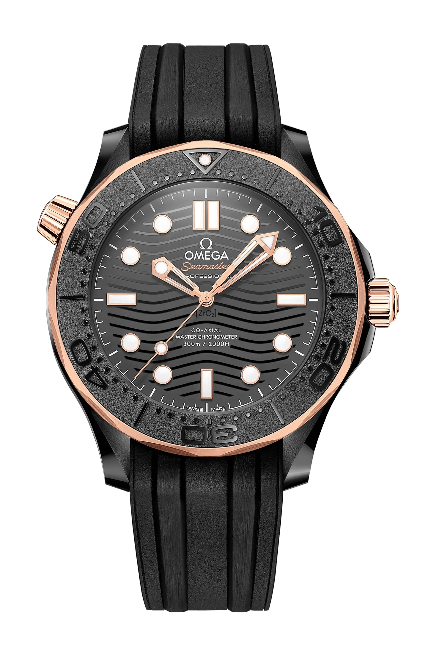 Omega Seamaster Diver Black Ceramic & 18K Sedna™ gold Men's Watch