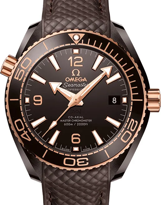 Omega Seamaster Planet Ocean Co‑Axial Master Chronometer Brown eramic & 18K Sedna™ gold Men's Watch
