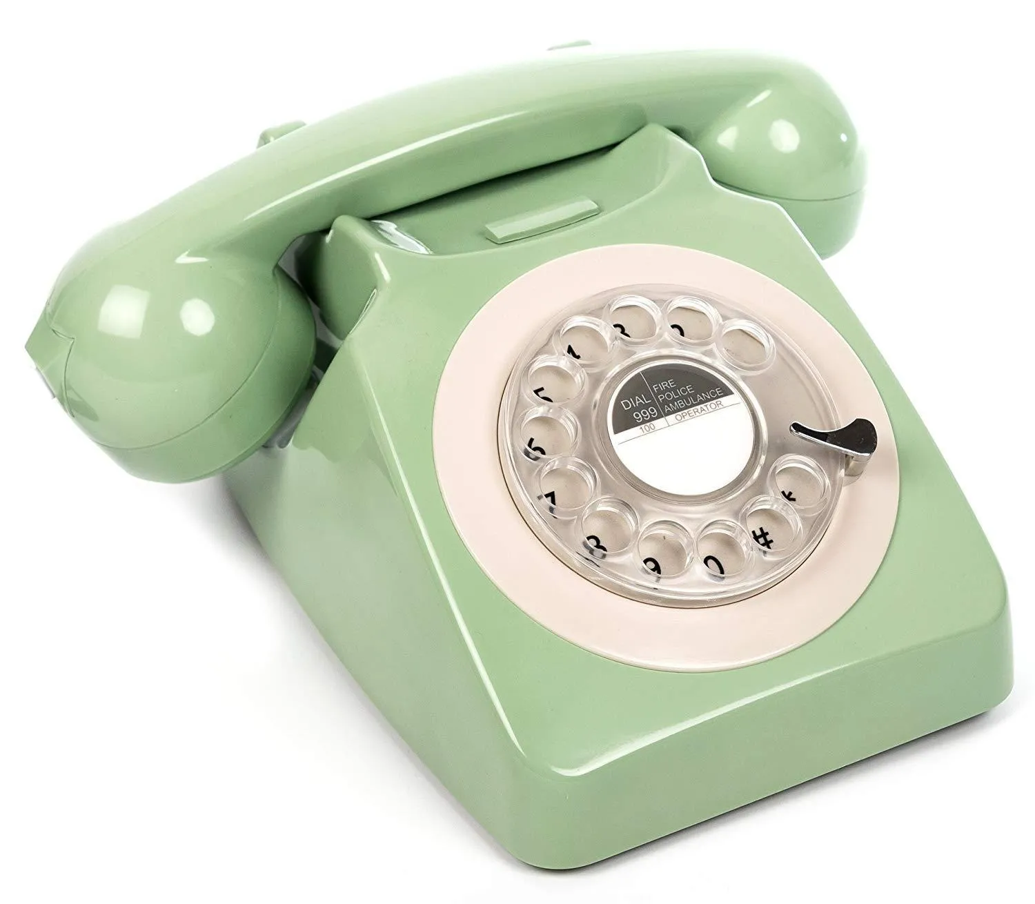 [OPEN BOX] GPO 746 Rotary Hotel Phone Mint Green