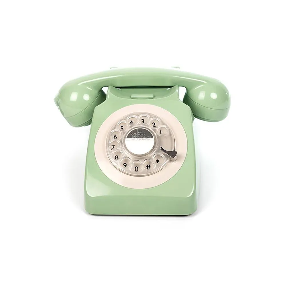 [OPEN BOX] GPO 746 Rotary Hotel Phone Mint Green