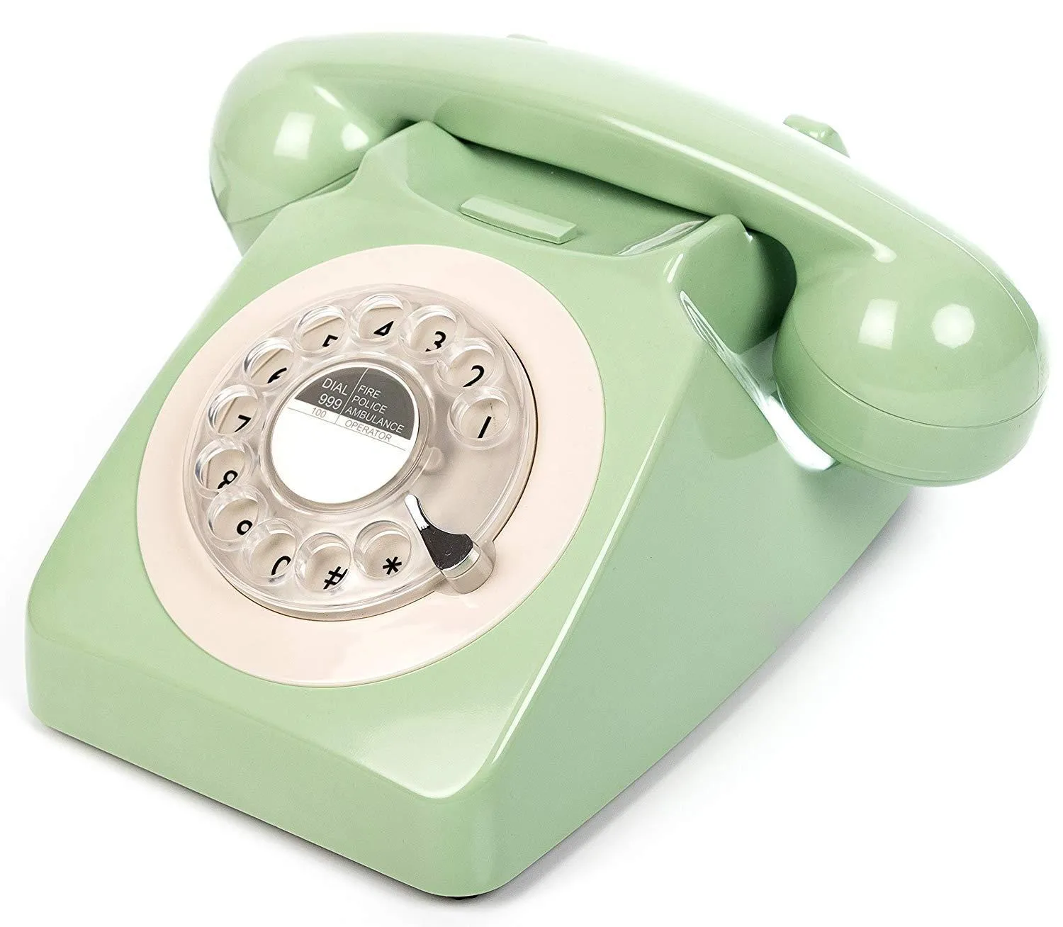 [OPEN BOX] GPO 746 Rotary Hotel Phone Mint Green