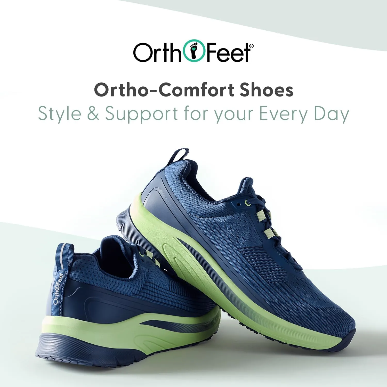 Orthofeet Men's Orthopedic Race Running Shoe for Foot Pain Relief