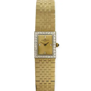 Pre-Owned Baume & Mercier 1980's Quartz 18K .6CTTW Diamonds 15x18mm Pre-Owned