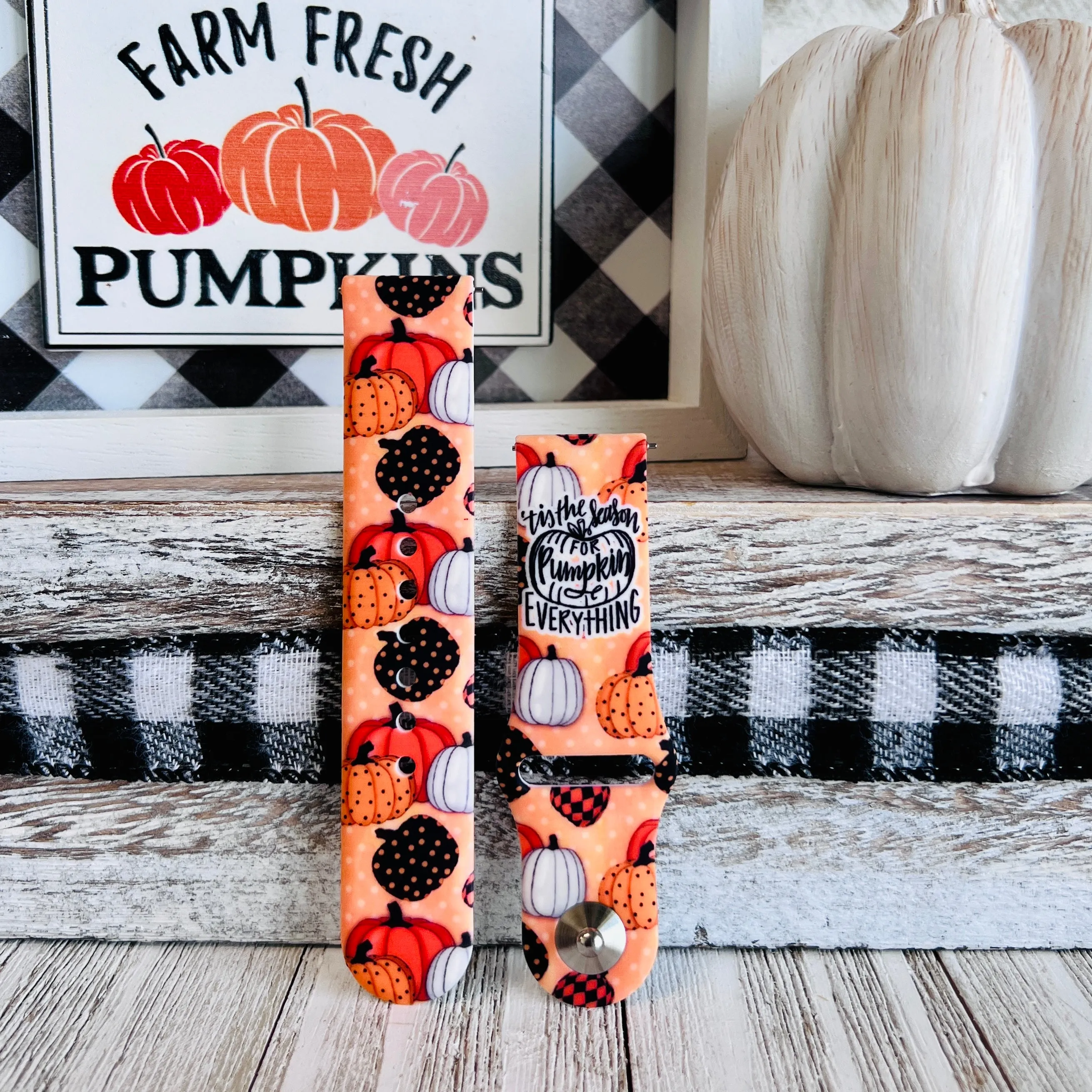Pumpkin Everything Print Silicone Band For Fitbit Versa 1/2