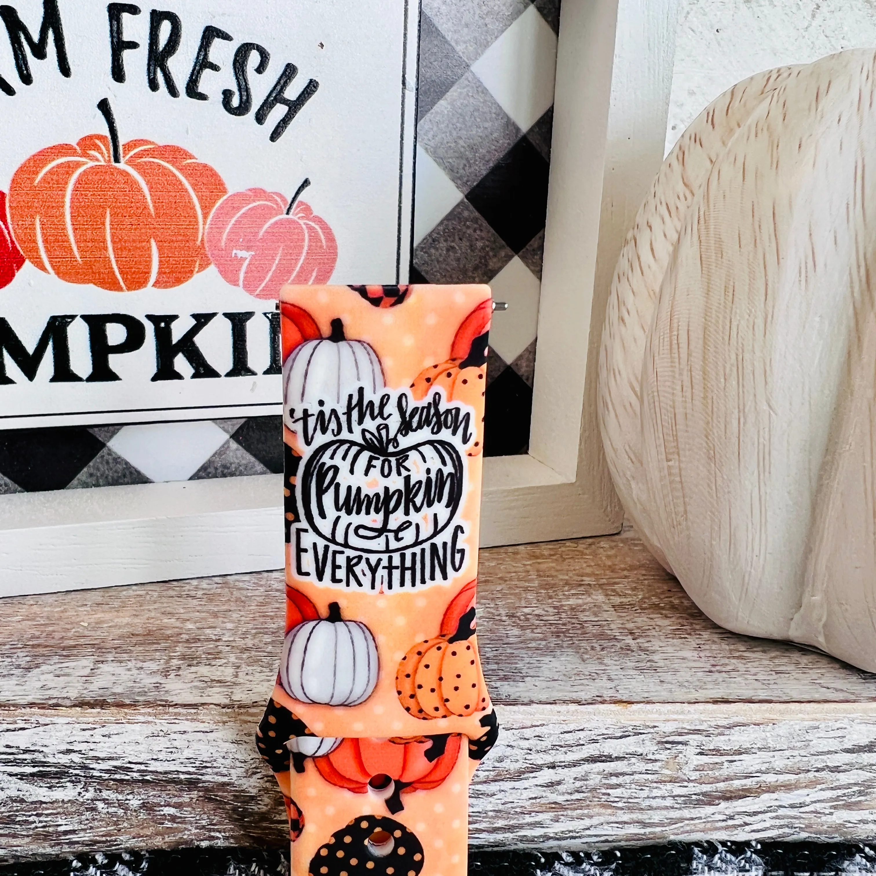 Pumpkin Everything Print Silicone Band For Fitbit Versa 1/2