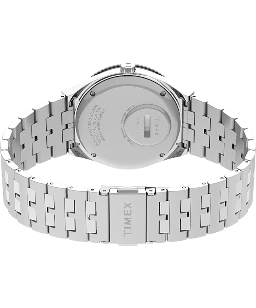 Q Timex GMT 38mm Stainless Steel Bracelet Watch TW2V38000