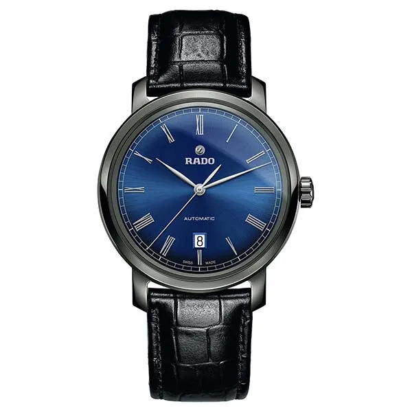 RADO DIA MASTER BLUE DIAL & LEATHER STRAP 33 MM