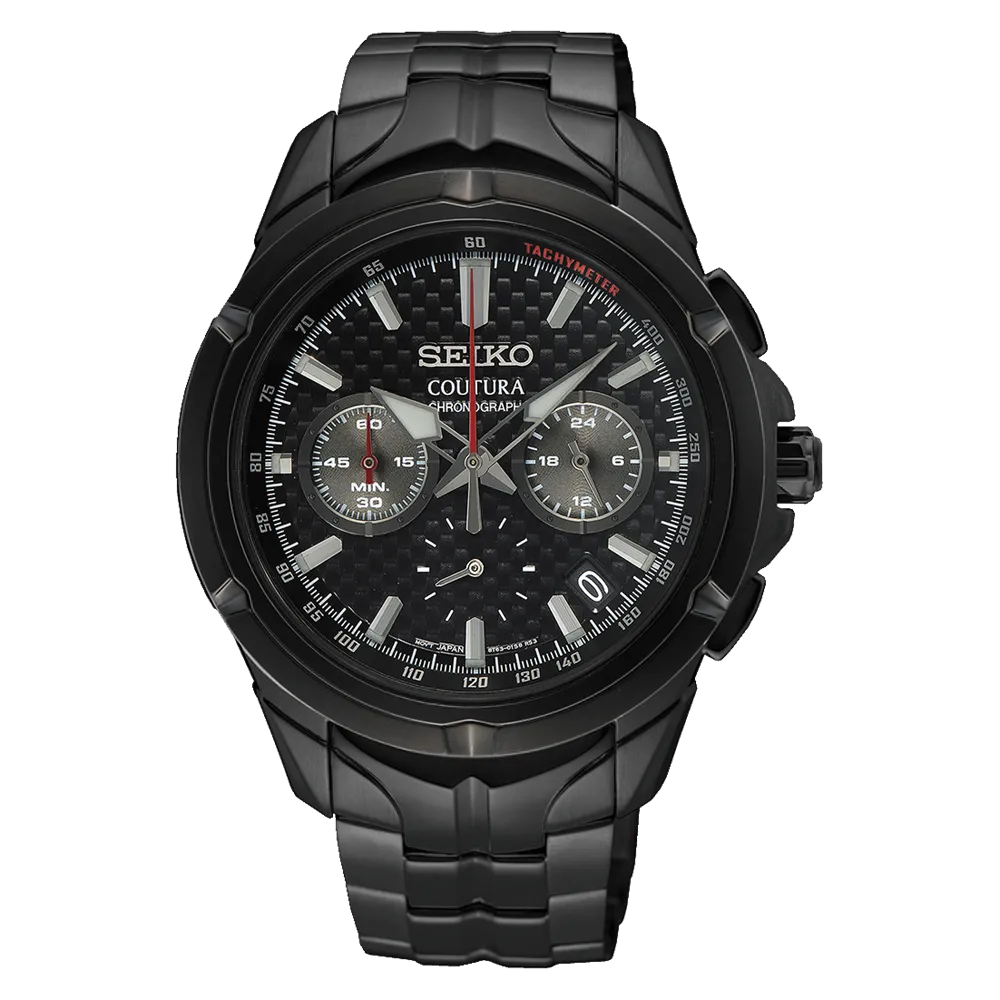 Seiko Coutura Carbon Fibre Dial Chronograph Watch SSB443P