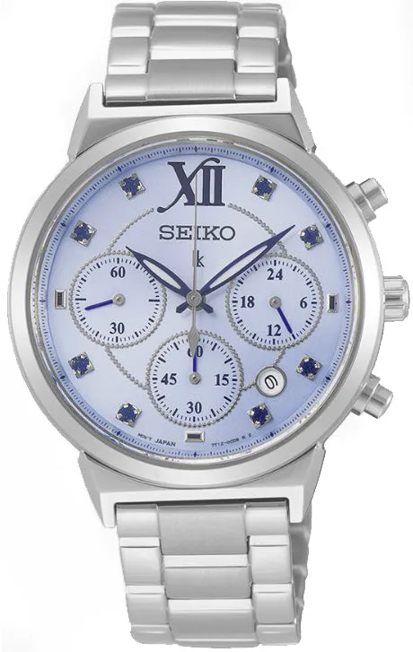 Seiko Lukia Chronograph 100m Stainless steel Ladies Watch SRWZ65P1