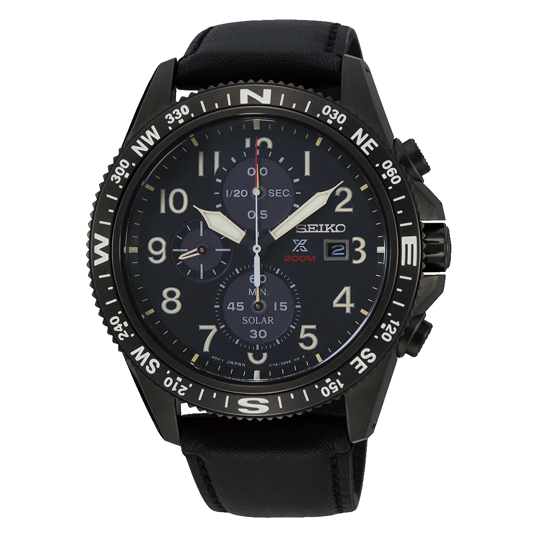 Seiko Prospex Solar Chronograph Black Watch SSC707P
