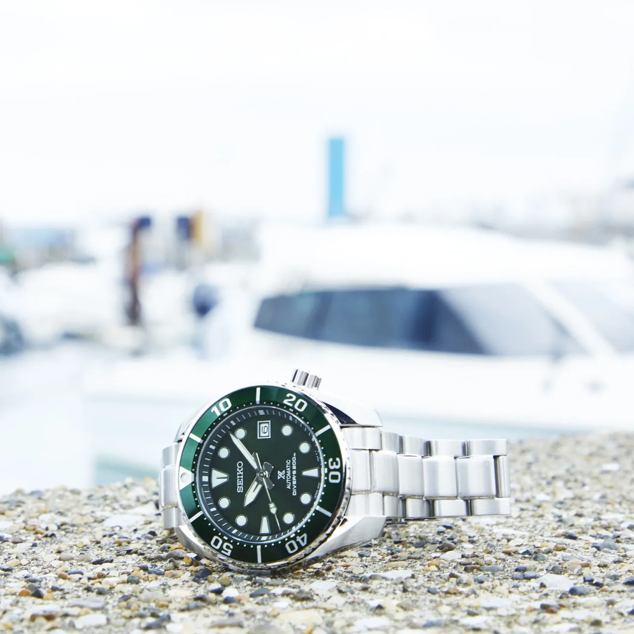 Seiko Prospex Sumo Green Dial 200M Mens Diver Watch SPB103J