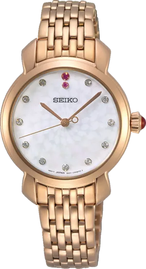 Seiko Rose Gold Mother Of Pearl Classic Watch SUR624P