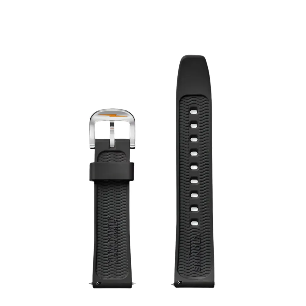Shinola 20mm Black Rubber Watch Strap
