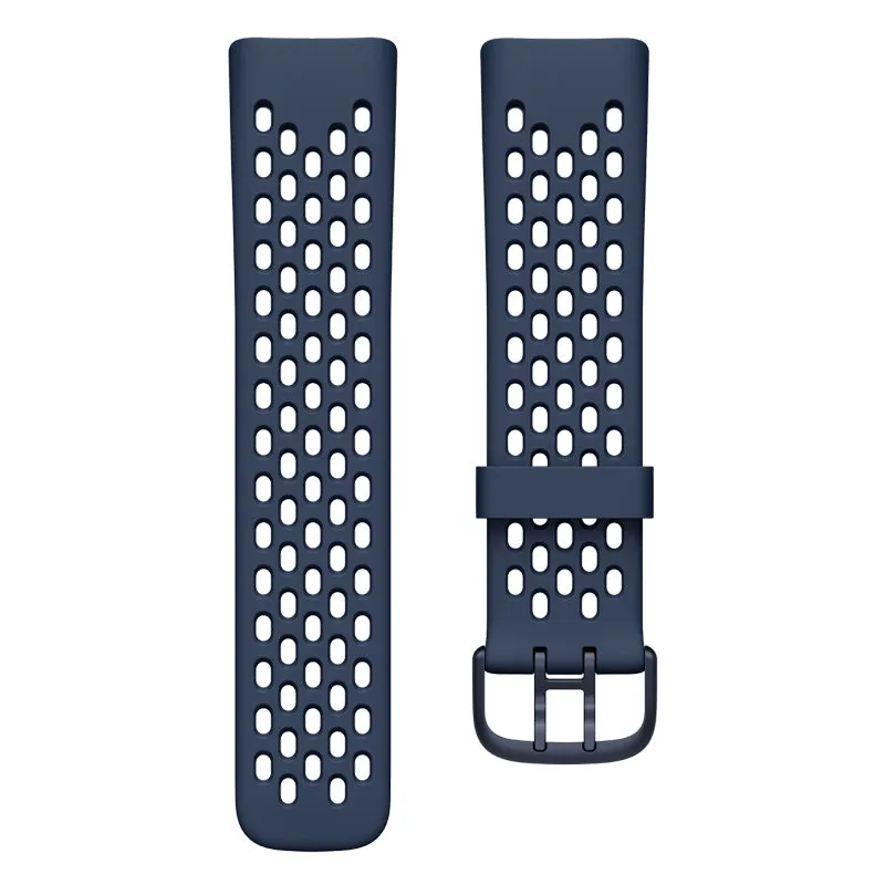 (size XS) Fitbit Charge 6 / 5 rubber wristband (joint circumference 141 - 231mm) - dark blue