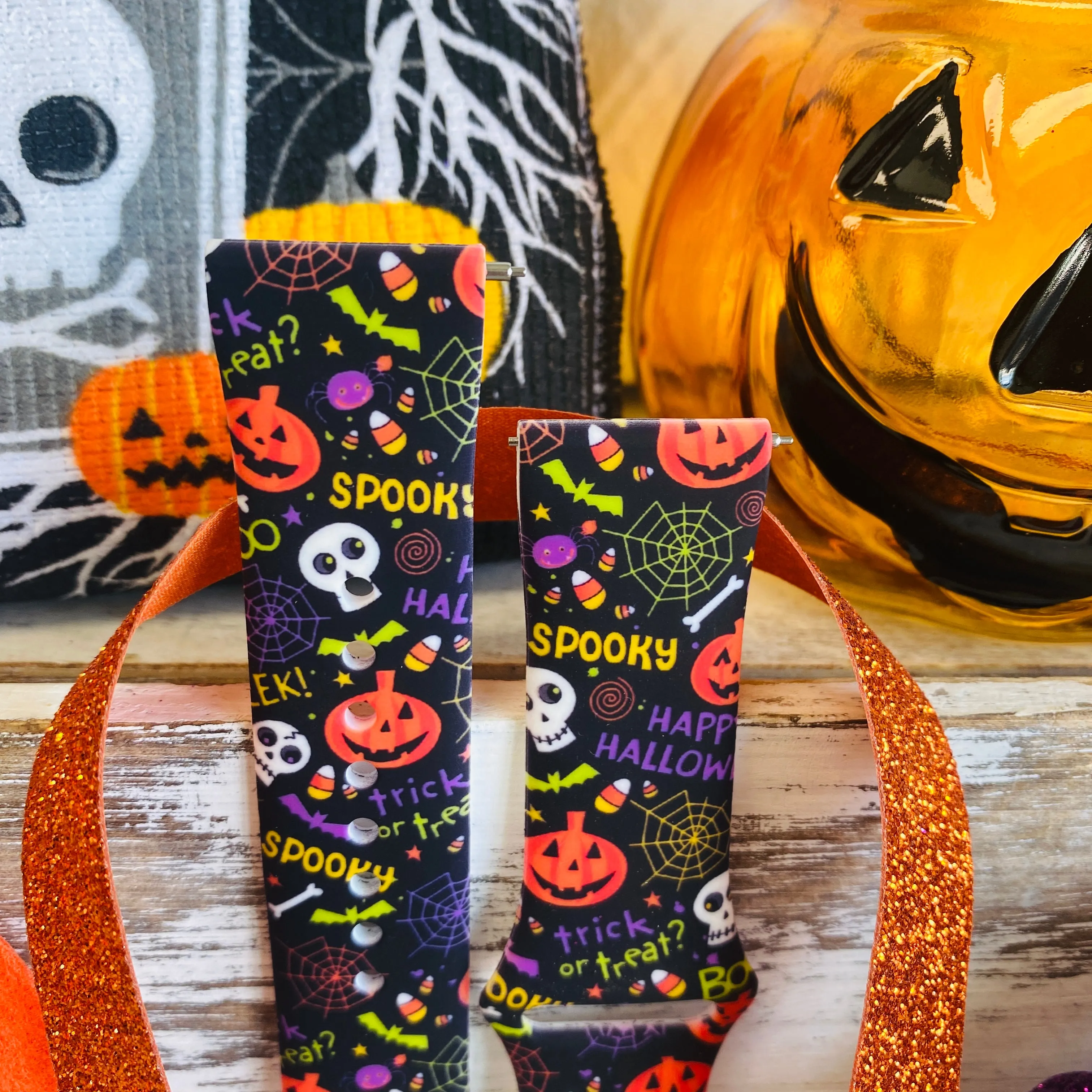 Spooky Print Silicone Band For Samsung Watch