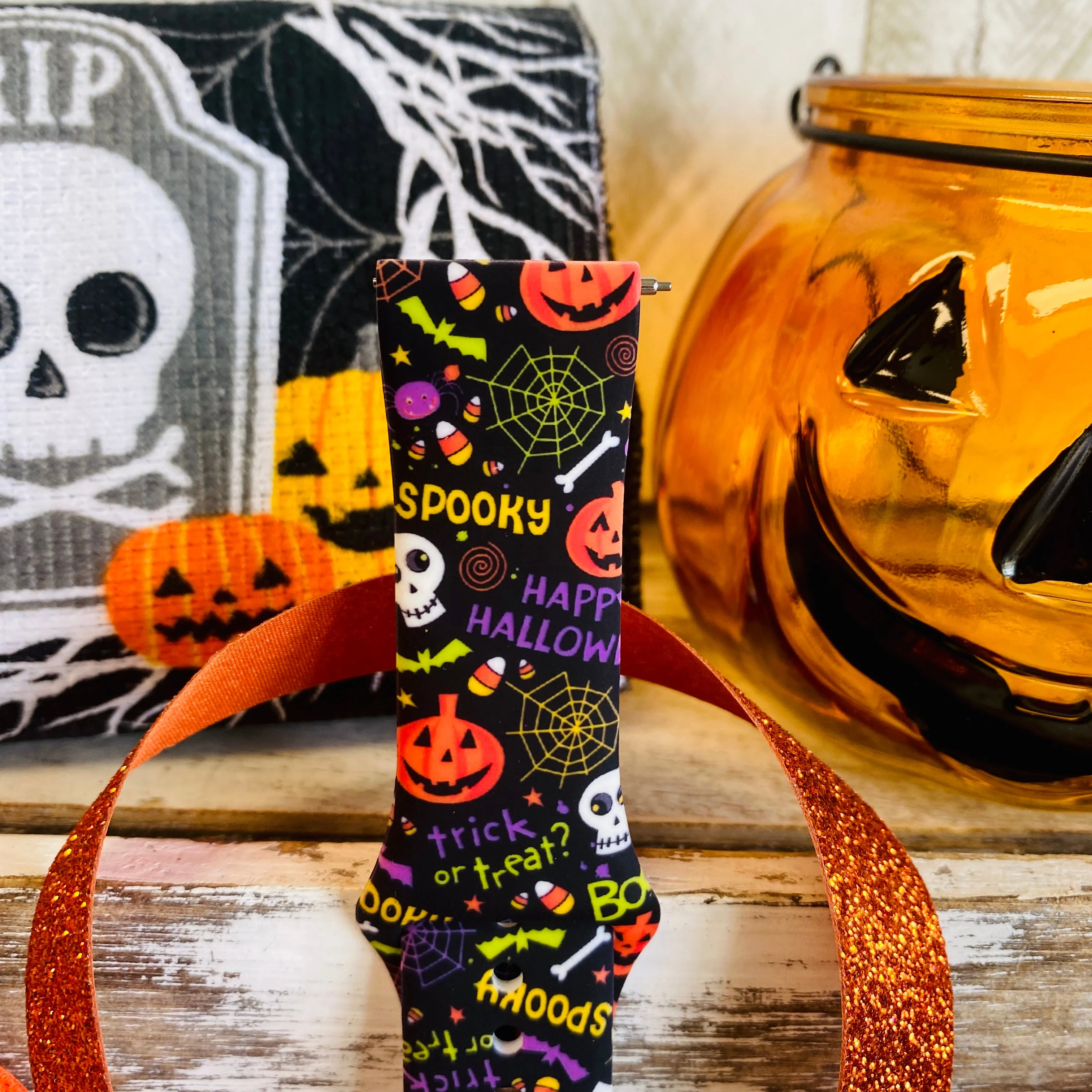 Spooky Print Silicone Band For Samsung Watch