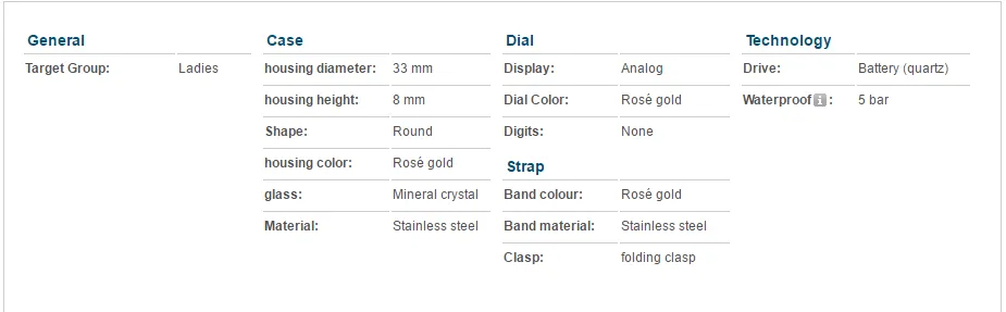 Storm Denzi Rose Gold Ladies´ Watch