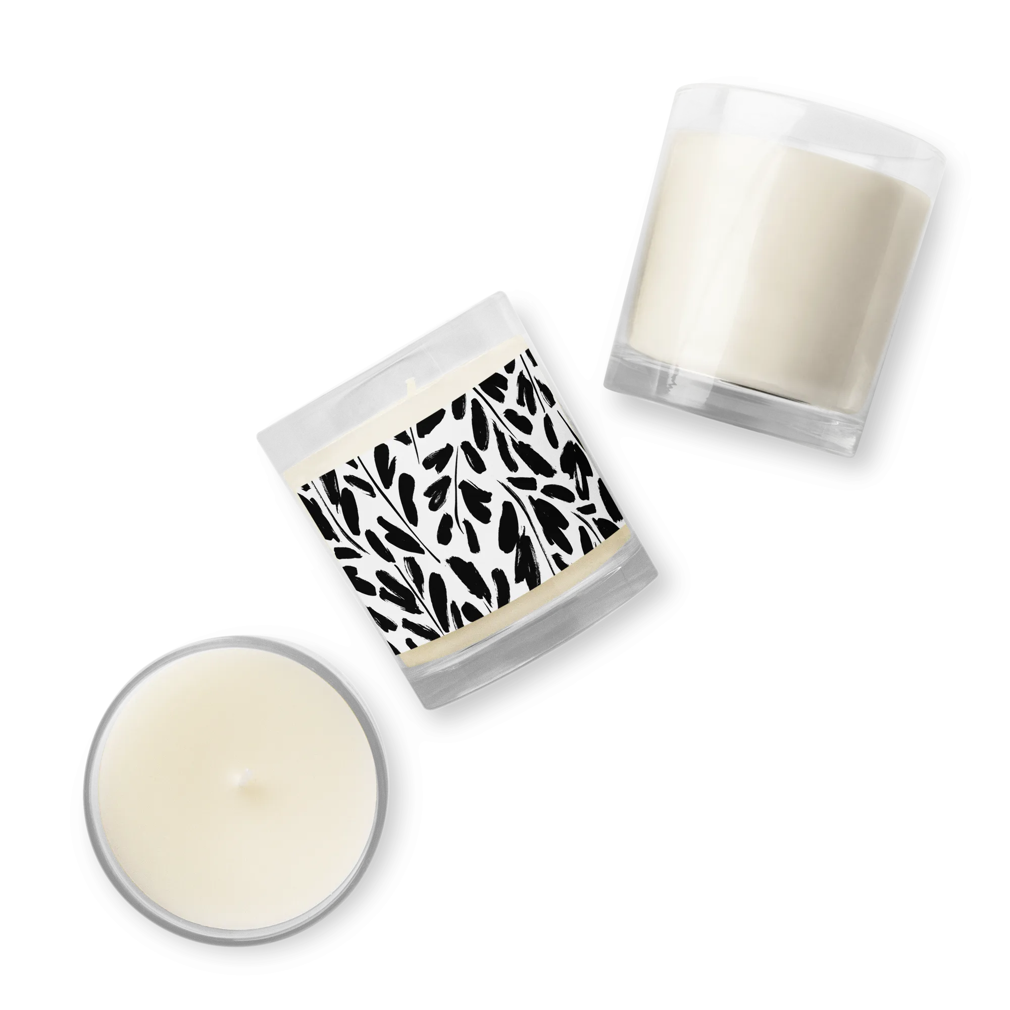 Stylish Glass jar soy wax candle