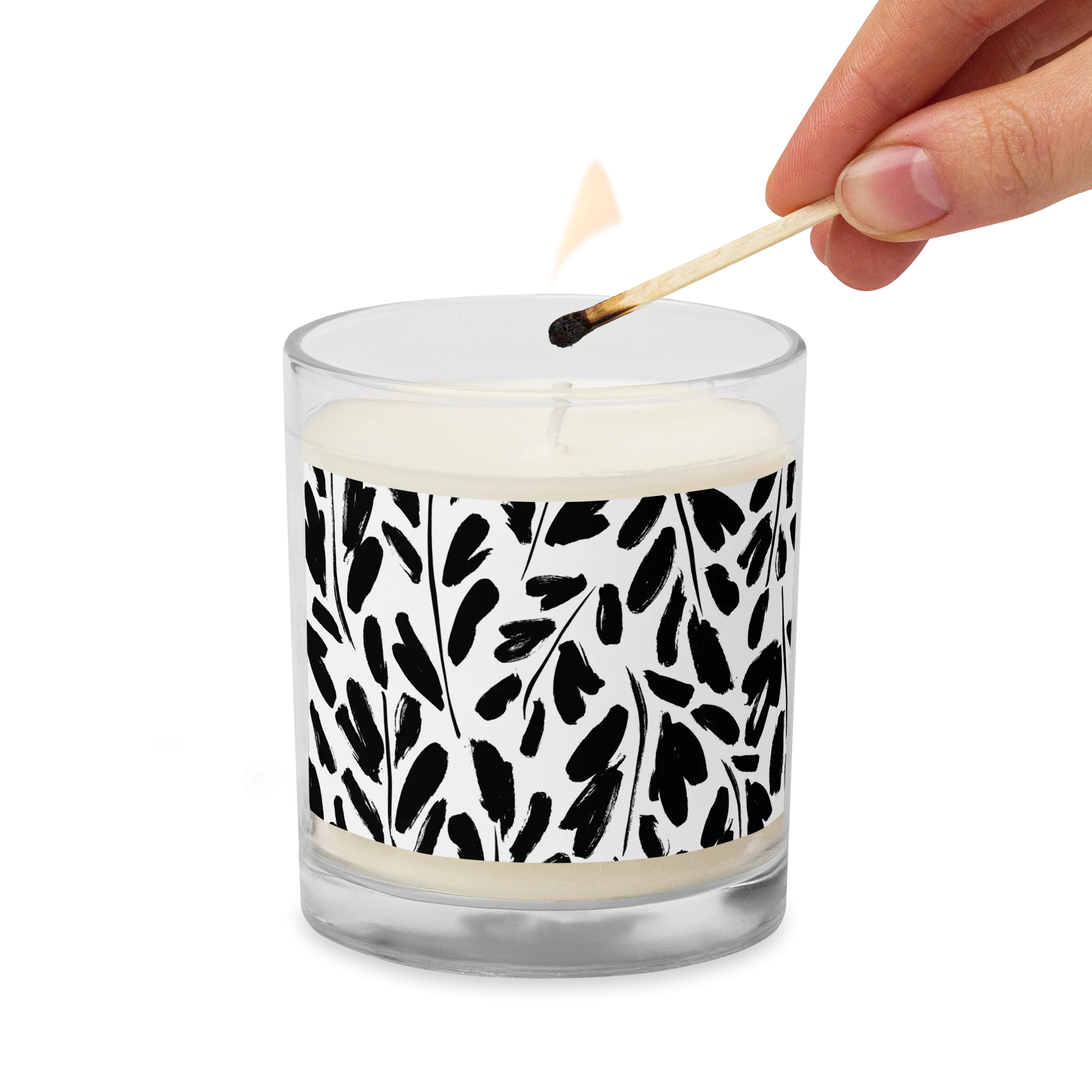 Stylish Glass jar soy wax candle